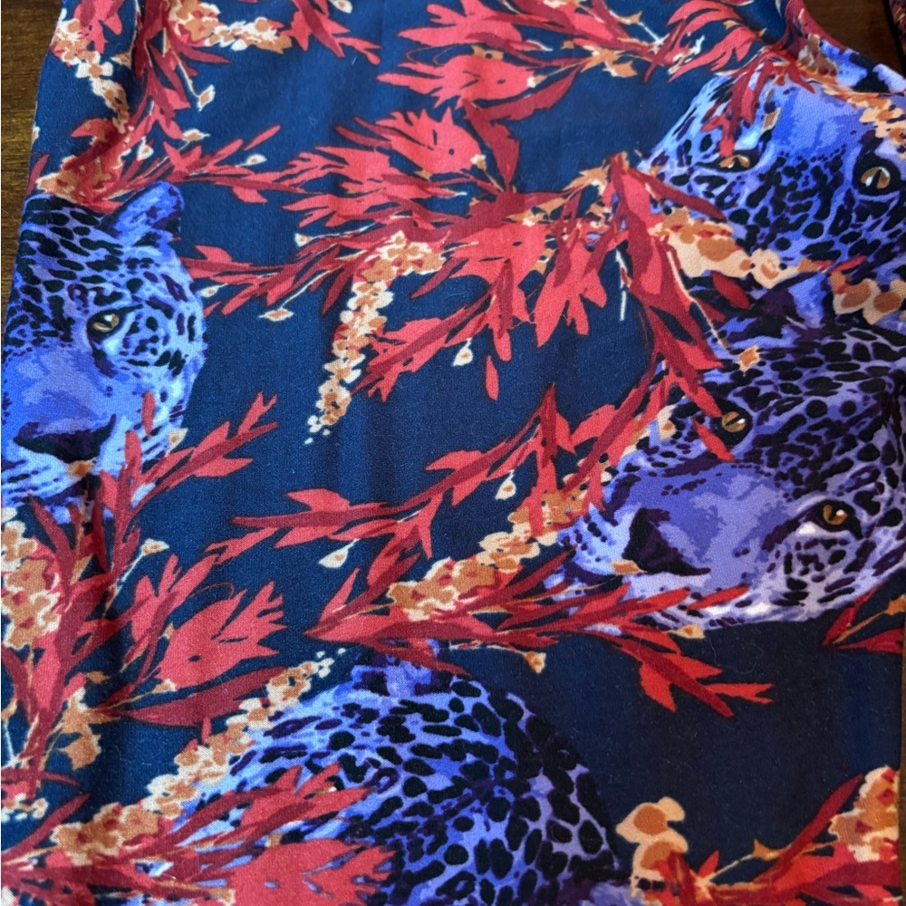 3 LuLaRoe TC Leggings Bundle Tiger Jungle Cat Prints | Tall Curvy Size 12 - Picture 3 of 8